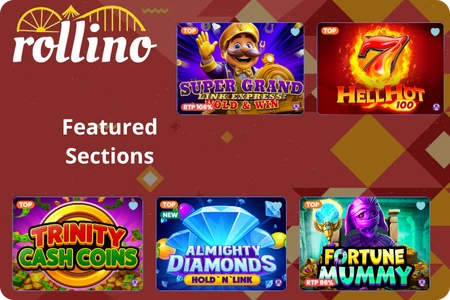 Rollino Featured Sections for New and Popular Titles