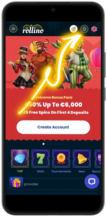 Rollino Sign-in page