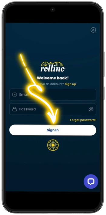 Rollino sign in