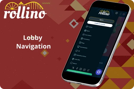 Rollino Casino Lobby Navigation